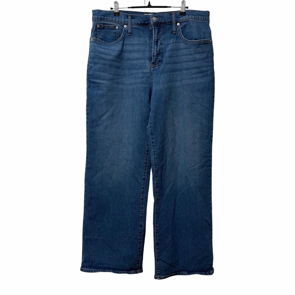 Madewell Womens Perfect Vintage Wide Leg Jeans Size 32 Blue Stretch‎ Classic